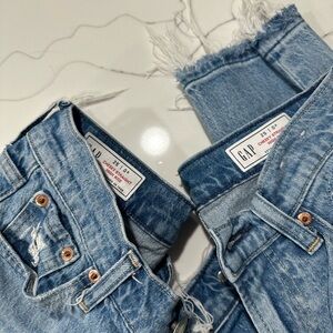 GAP 2 Pairs Cheeky Straight High Rise Jeans